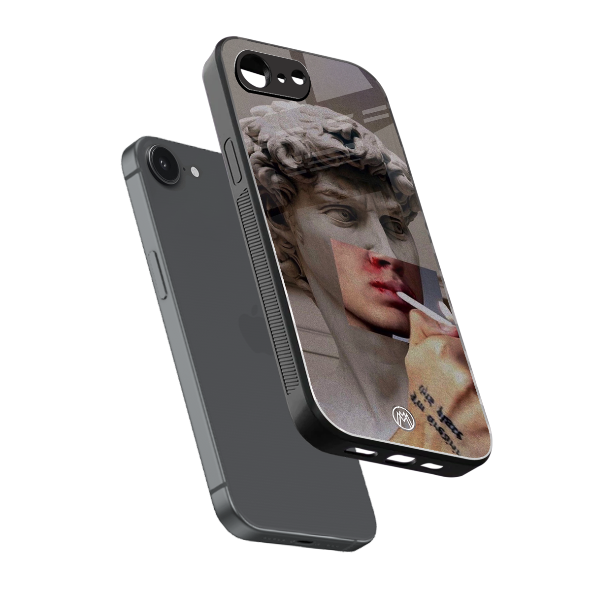 sculpted smoke back phone cover | glass case for iphone 16e