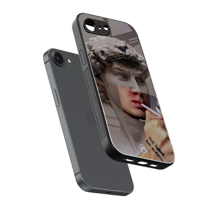 sculpted smoke back phone cover | glass case for iphone 16e