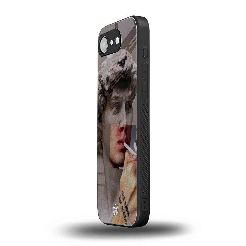 sculpted smoke back phone cover | glass case for iphone 16e