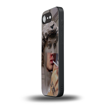 sculpted smoke back phone cover | glass case for iphone 16e