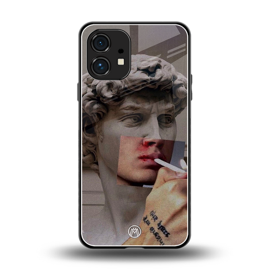 sculpted smoke back phone cover | glass case for nothing phone 1