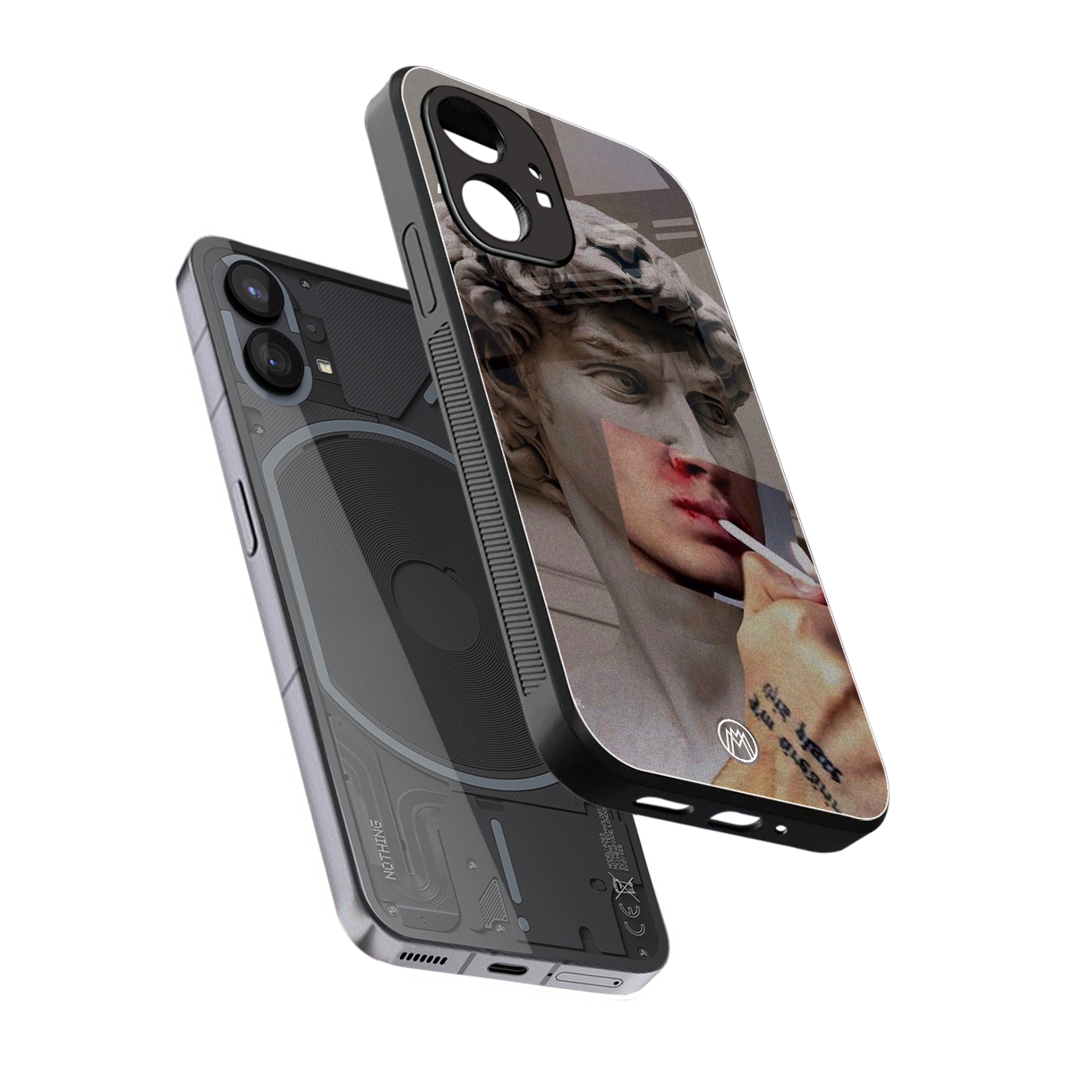 sculpted smoke back phone cover | glass case for nothing phone 1