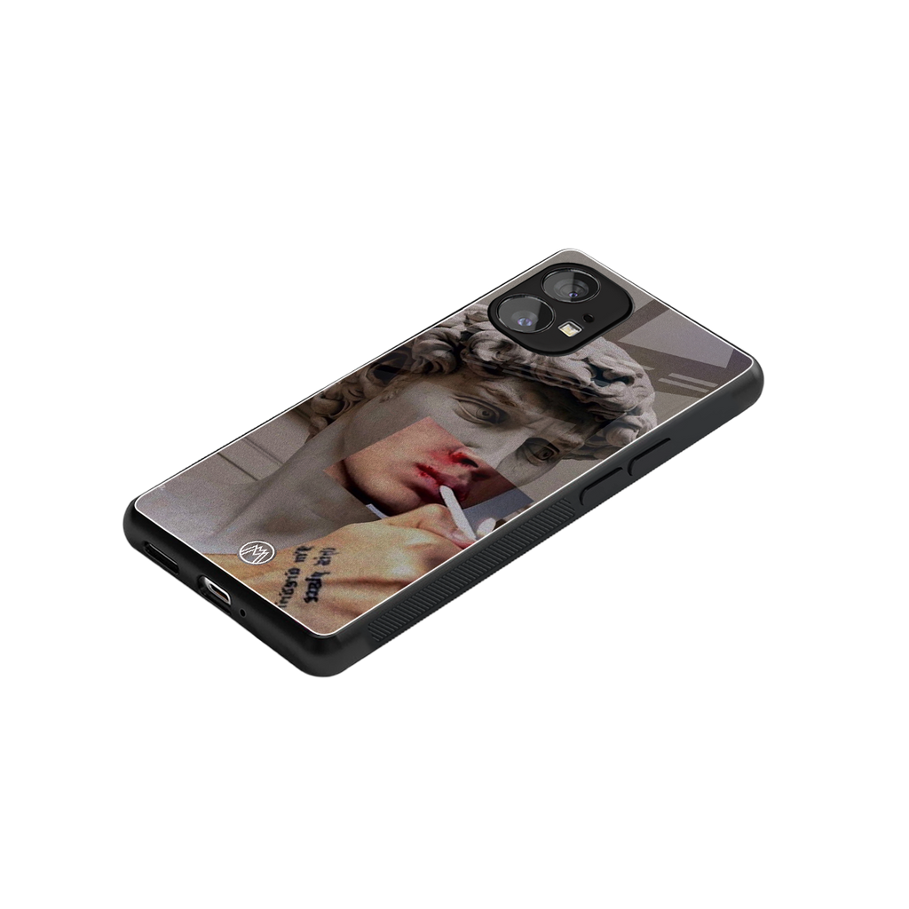 sculpted smoke back phone cover | glass case for nothing phone 1