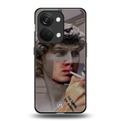 sculpted smoke back phone cover | glass case for oneplus nord 3
