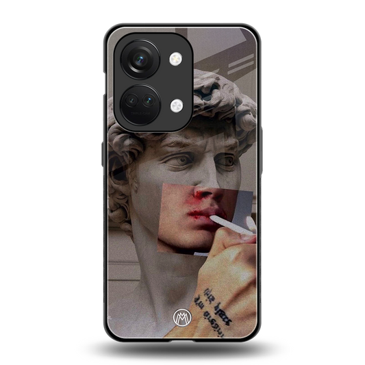 sculpted smoke back phone cover | glass case for oneplus nord 3