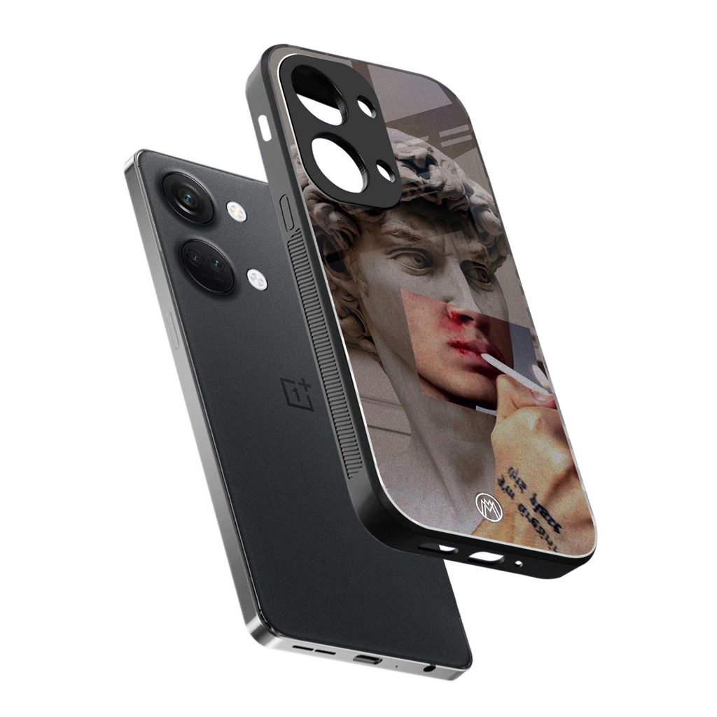 sculpted smoke back phone cover | glass case for oneplus nord 3