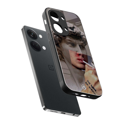 sculpted smoke back phone cover | glass case for oneplus nord 3