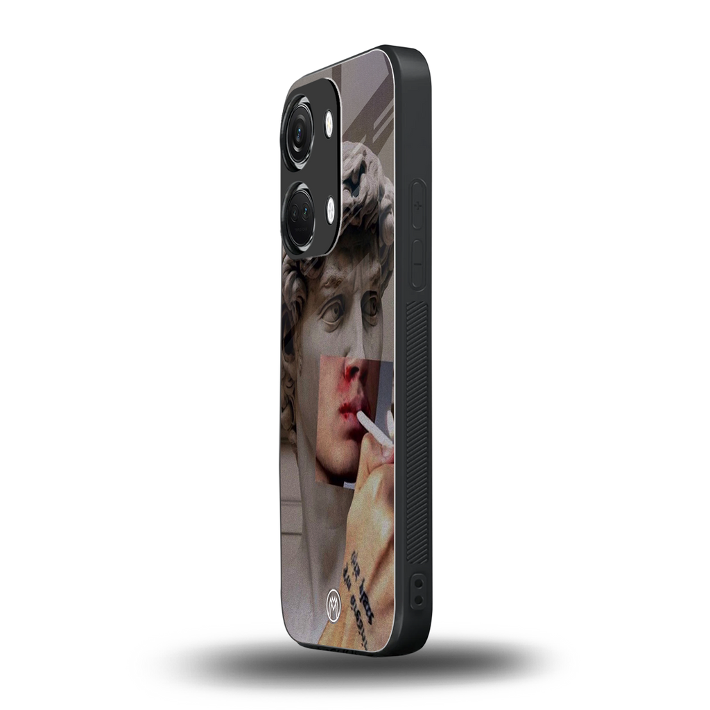 sculpted smoke back phone cover | glass case for oneplus nord 3