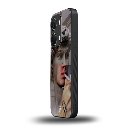 sculpted smoke back phone cover | glass case for oneplus nord 3