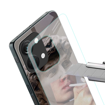 sculpted smoke back phone cover | glass case for oneplus nord 3