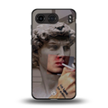 sculpted smoke back phone cover | glass case for oneplus nord 4