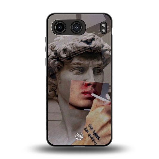 sculpted smoke back phone cover | glass case for oneplus nord 4