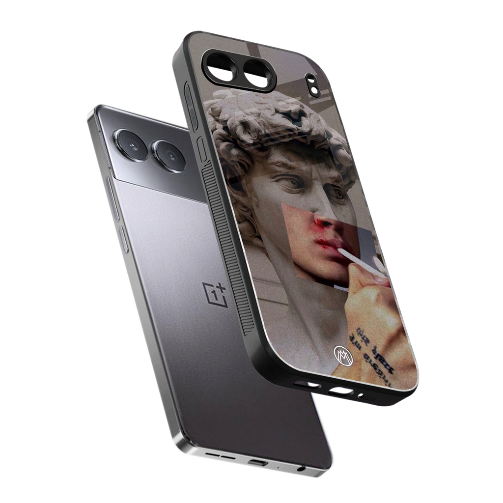 sculpted smoke back phone cover | glass case for oneplus nord 4