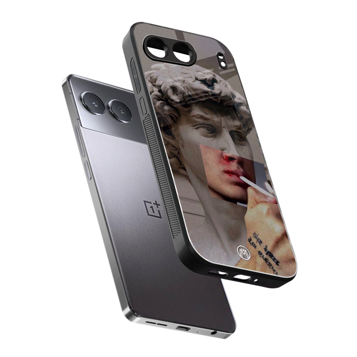 sculpted smoke back phone cover | glass case for oneplus nord 4