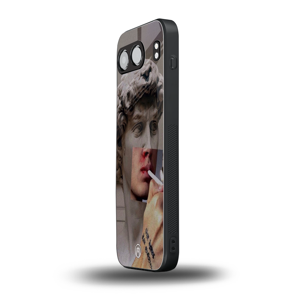 sculpted smoke back phone cover | glass case for oneplus nord 4