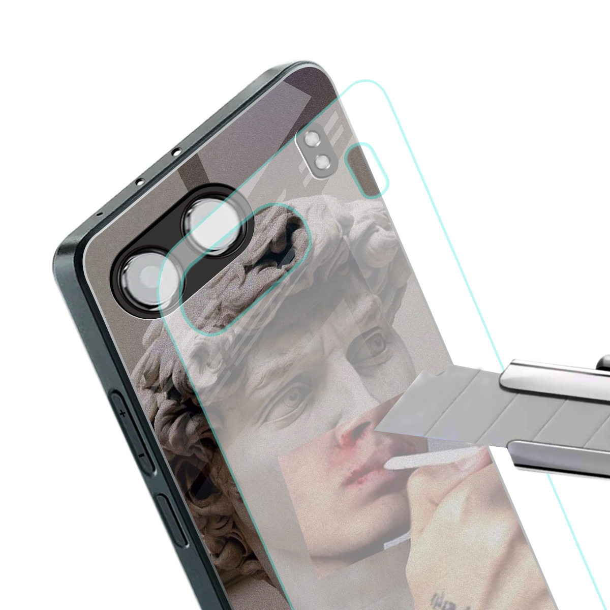 sculpted smoke back phone cover | glass case for oneplus nord 4