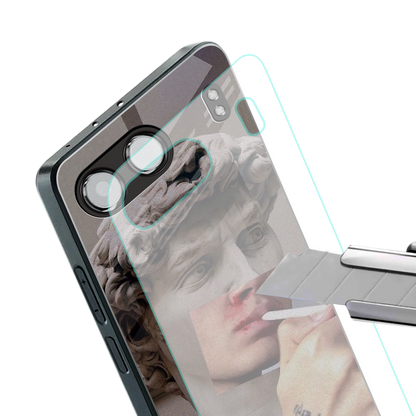 sculpted smoke back phone cover | glass case for oneplus nord 4