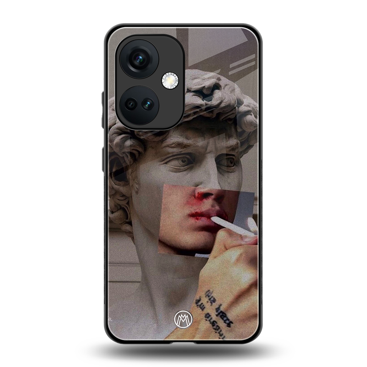 sculpted smoke back phone cover | glass case for oneplus nord ce 3
