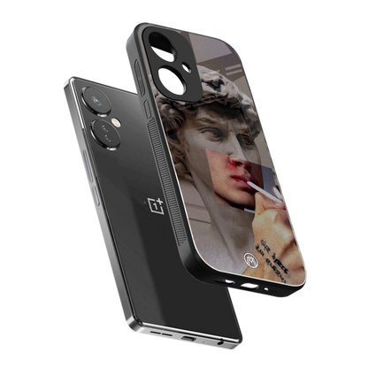 sculpted smoke back phone cover | glass case for oneplus nord ce 3