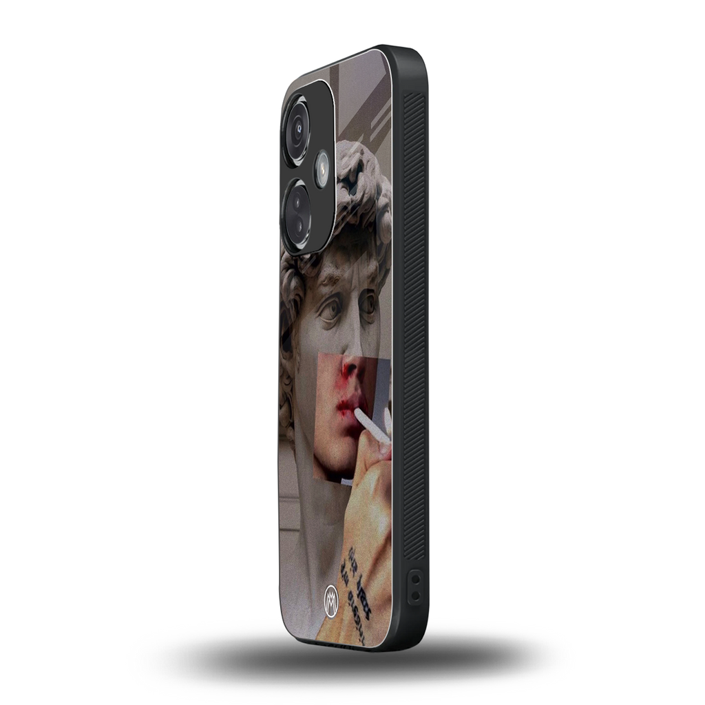 sculpted smoke back phone cover | glass case for oneplus nord ce 3