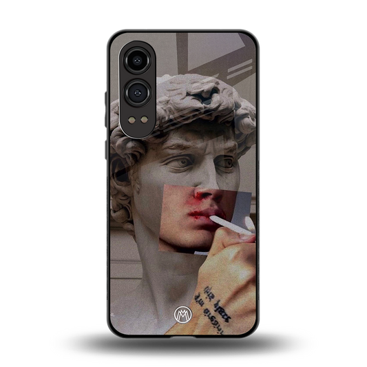 sculpted smoke back phone cover | glass case for oneplus nord ce 4 lite