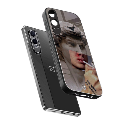 sculpted smoke back phone cover | glass case for oneplus nord ce 4 lite
