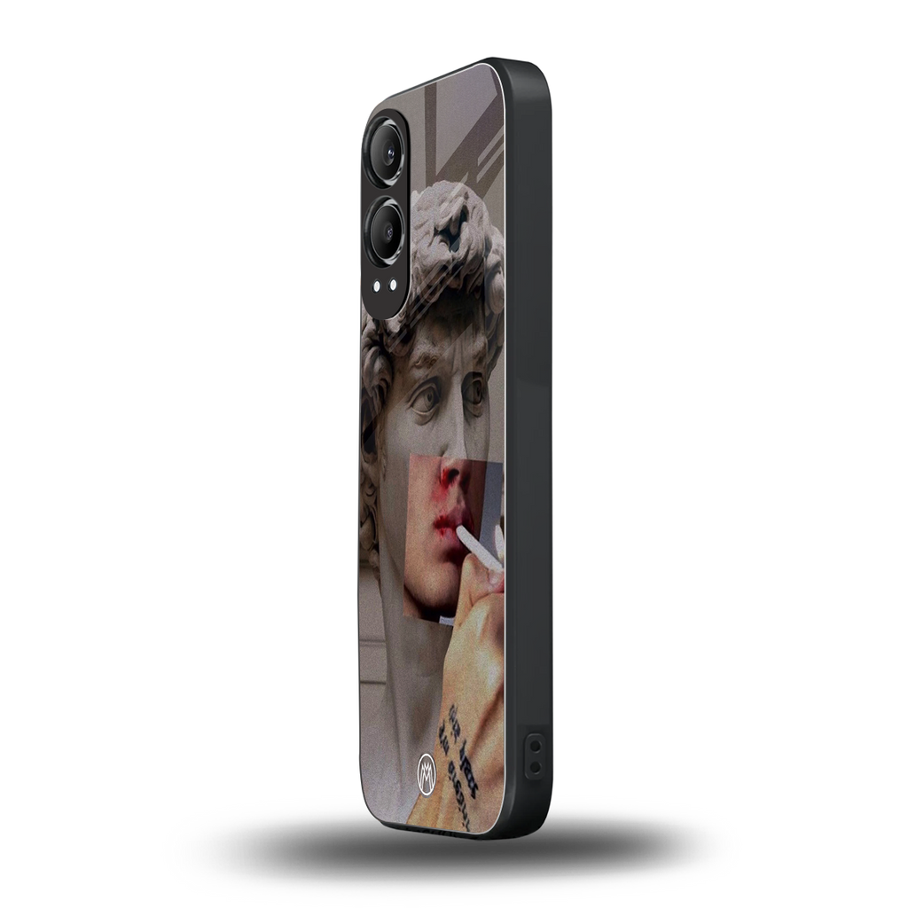 sculpted smoke back phone cover | glass case for oneplus nord ce 4 lite