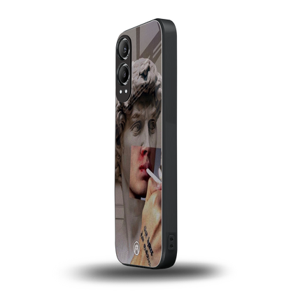 sculpted smoke back phone cover | glass case for oneplus nord ce 4 lite