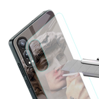 sculpted smoke back phone cover | glass case for oneplus nord ce 4 lite