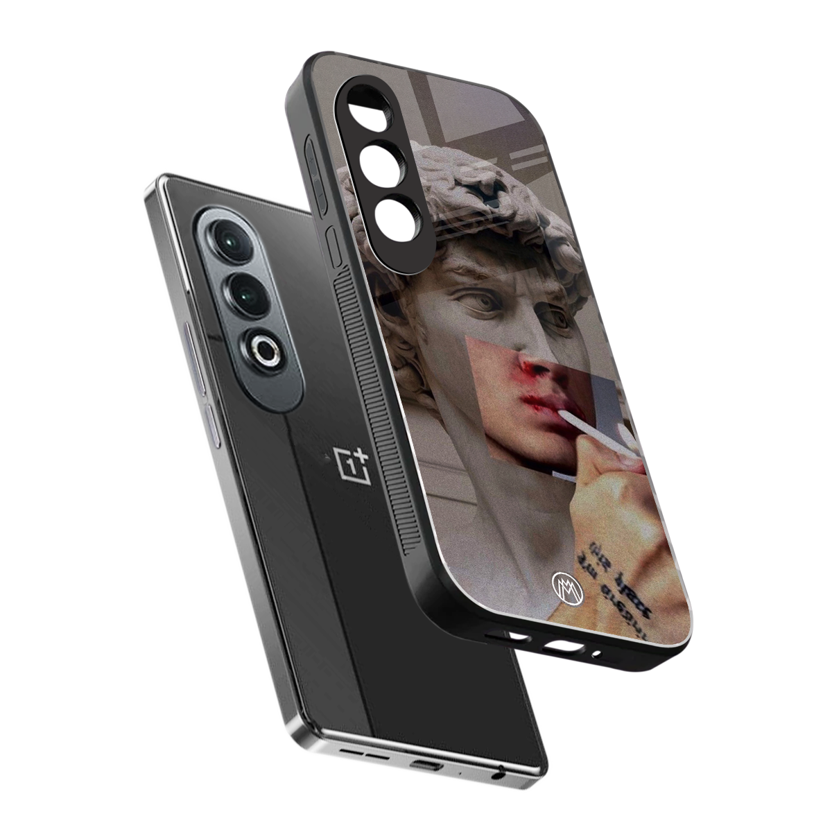 sculpted smoke back phone cover | glass case for oneplus nord ce 4
