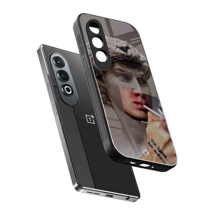 sculpted smoke back phone cover | glass case for oneplus nord ce 4