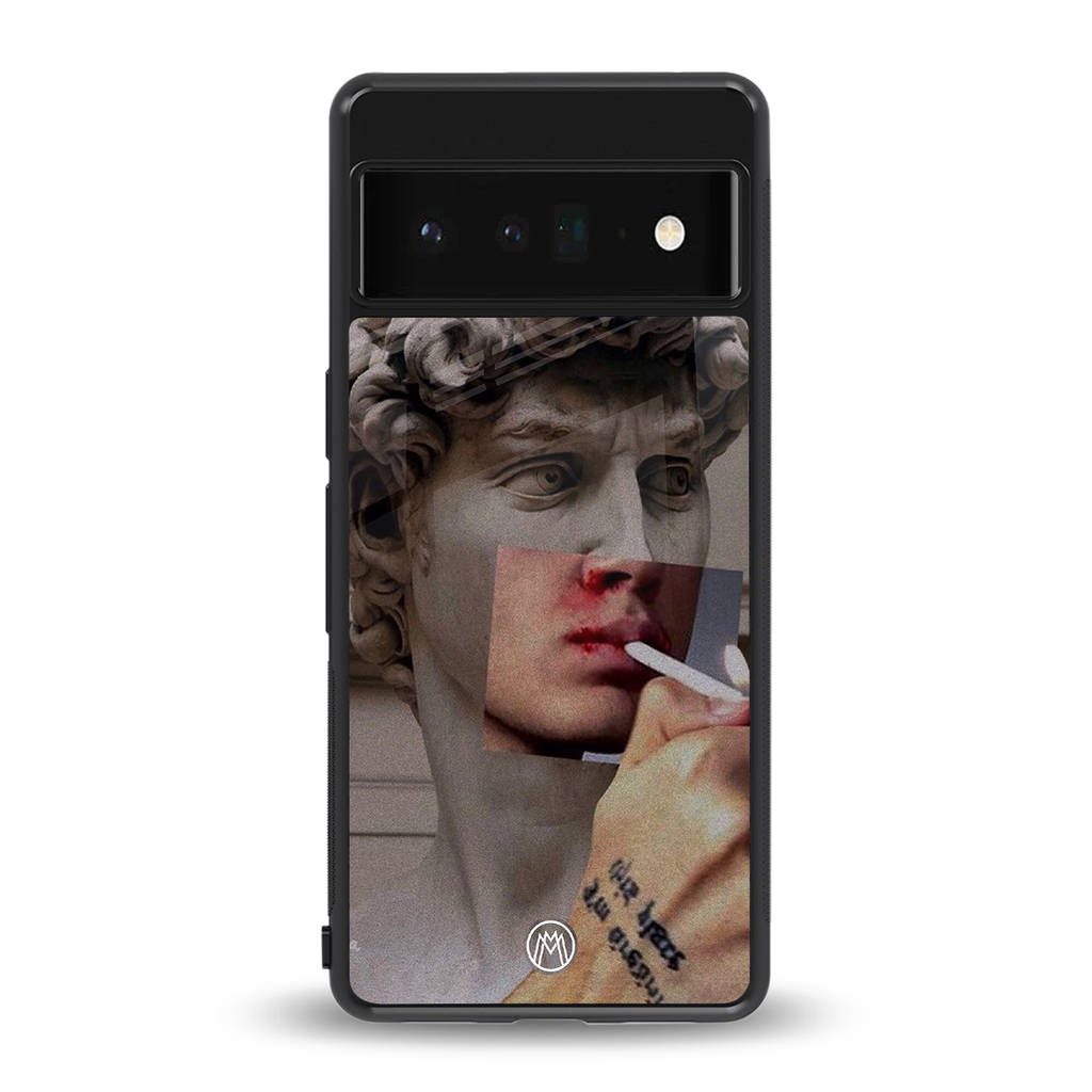 sculpted smoke back phone cover | glass case for google pixel 6 pro