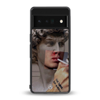 sculpted smoke back phone cover | glass case for google pixel 6 pro