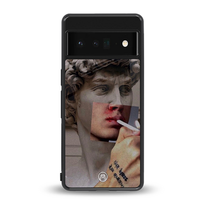 sculpted smoke back phone cover | glass case for google pixel 6 pro