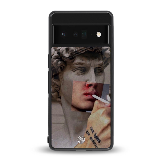 sculpted smoke back phone cover | glass case for google pixel 6 pro