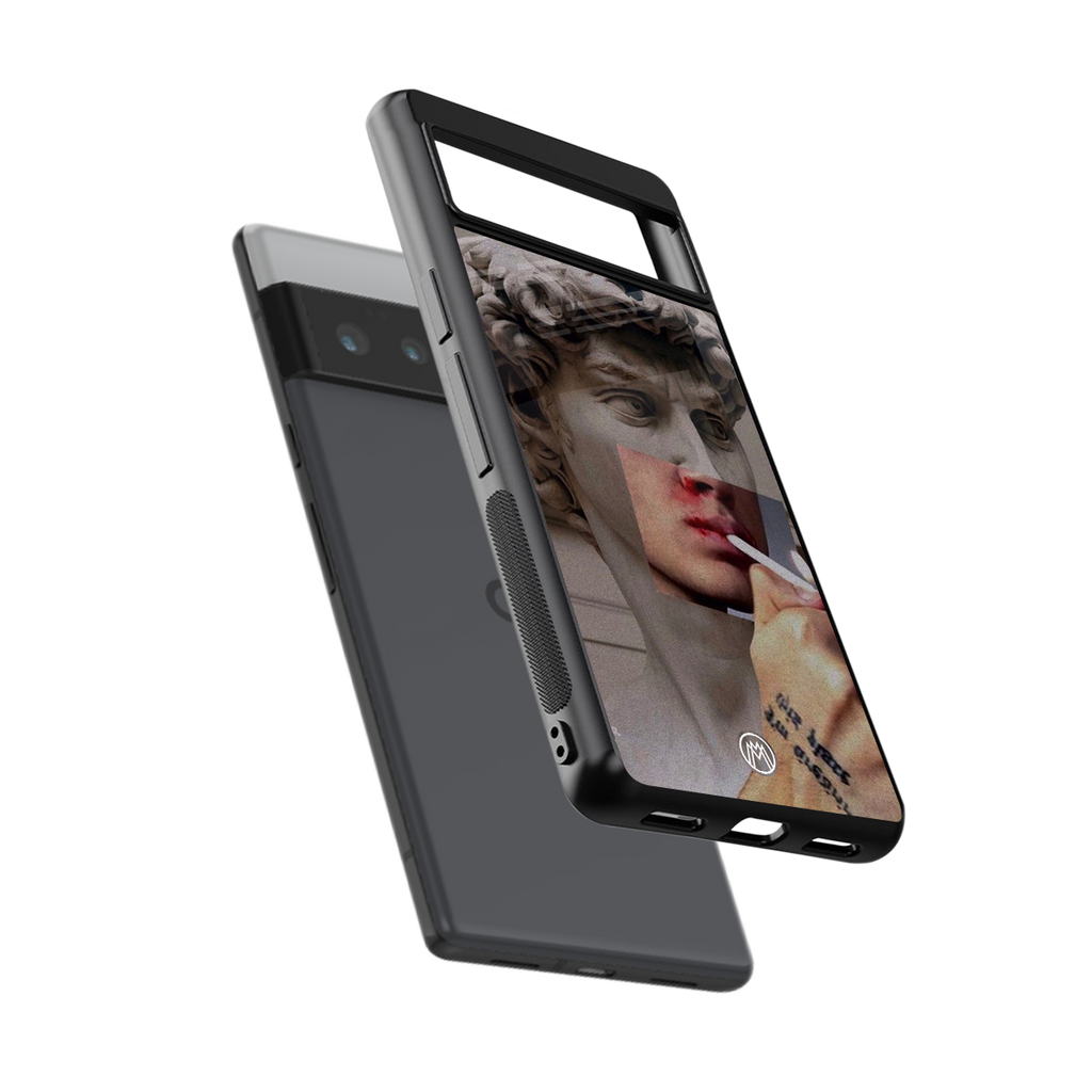 sculpted smoke back phone cover | glass case for google pixel 6 pro