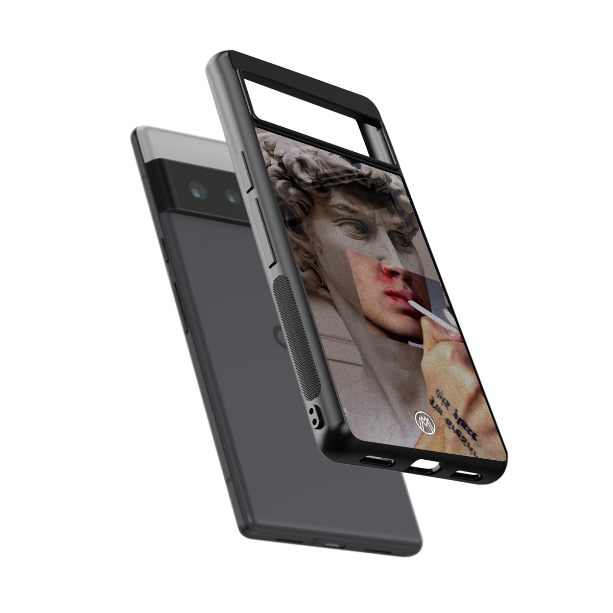 sculpted smoke back phone cover | glass case for google pixel 6 pro