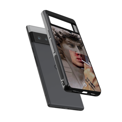 sculpted smoke back phone cover | glass case for google pixel 6 pro