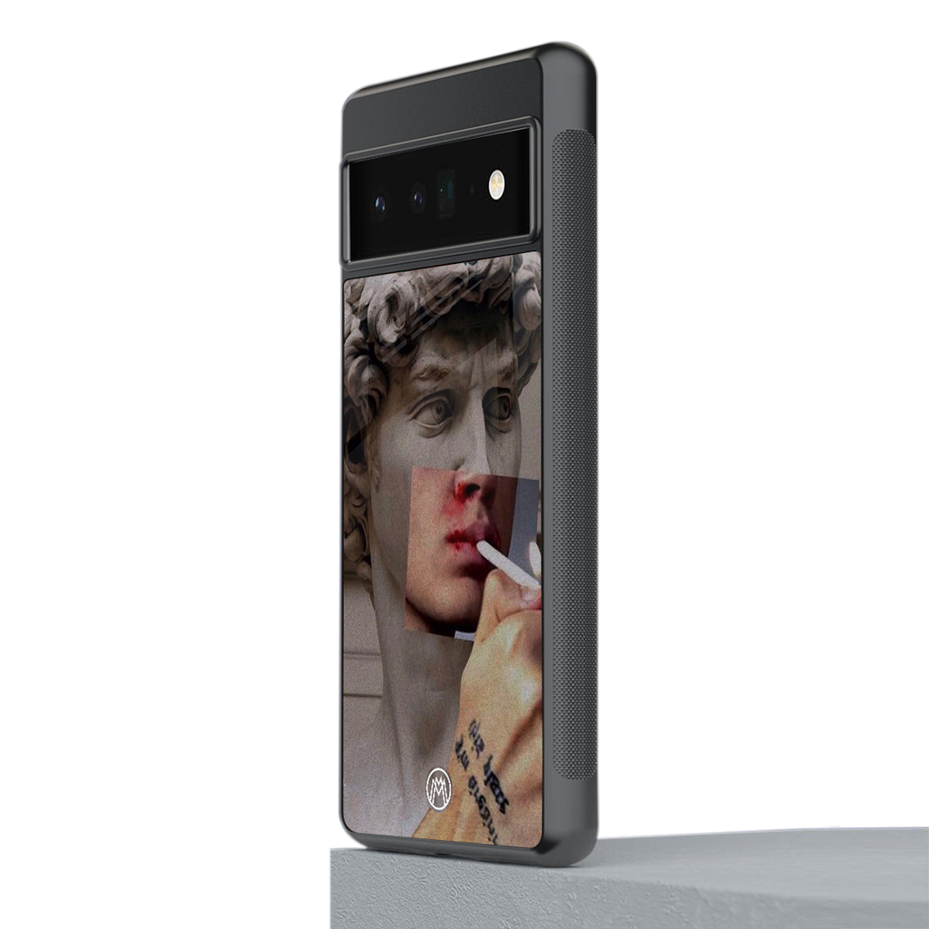 sculpted smoke back phone cover | glass case for google pixel 6 pro