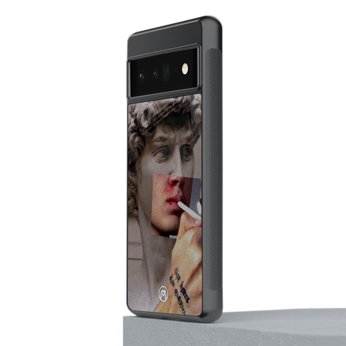 sculpted smoke back phone cover | glass case for google pixel 6 pro