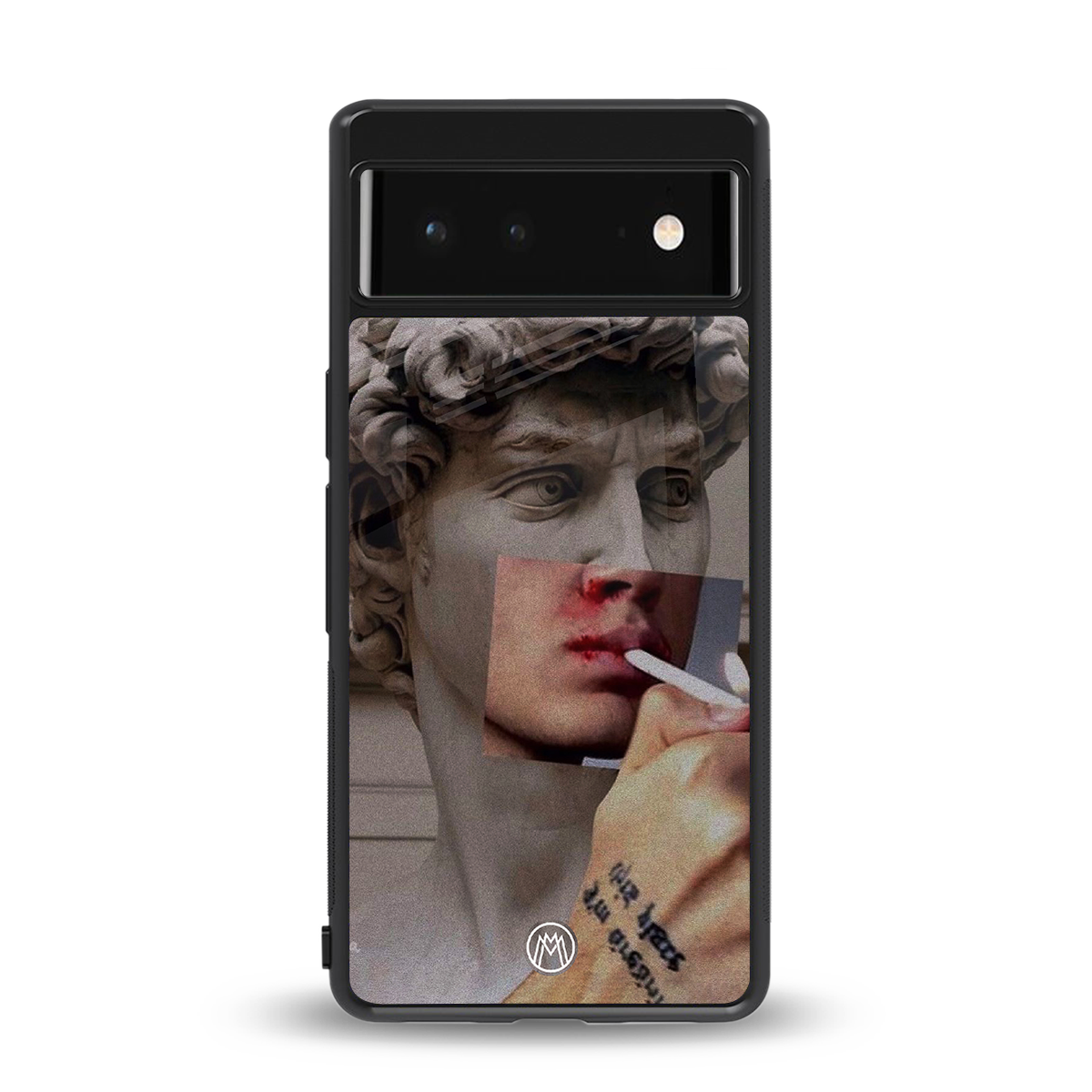 sculpted smoke back phone cover | glass case for google pixel 6