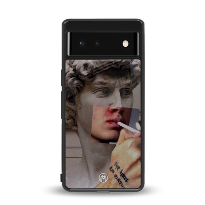 sculpted smoke back phone cover | glass case for Google Pixel 6A