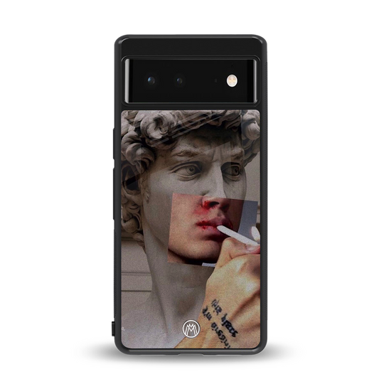 sculpted smoke back phone cover | glass case for Google Pixel 6A
