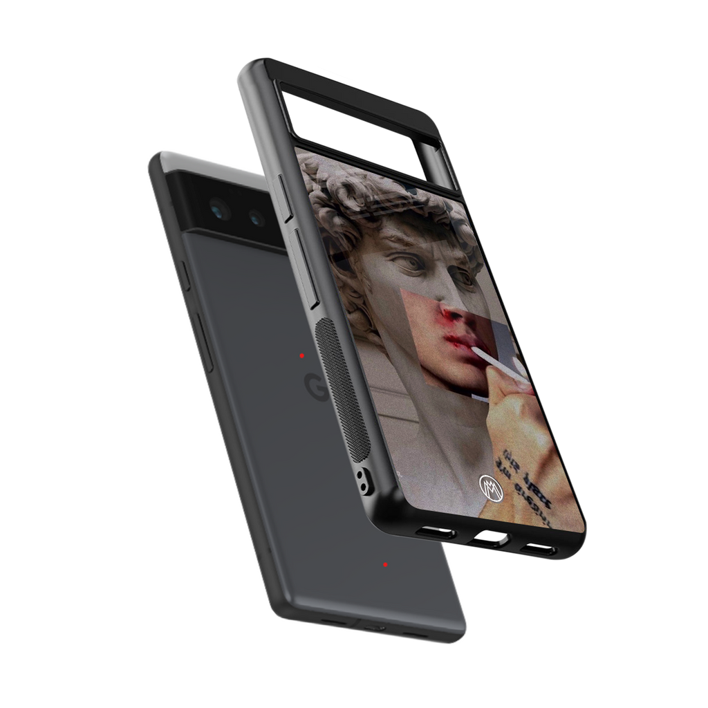 sculpted smoke back phone cover | glass case for google pixel 6
