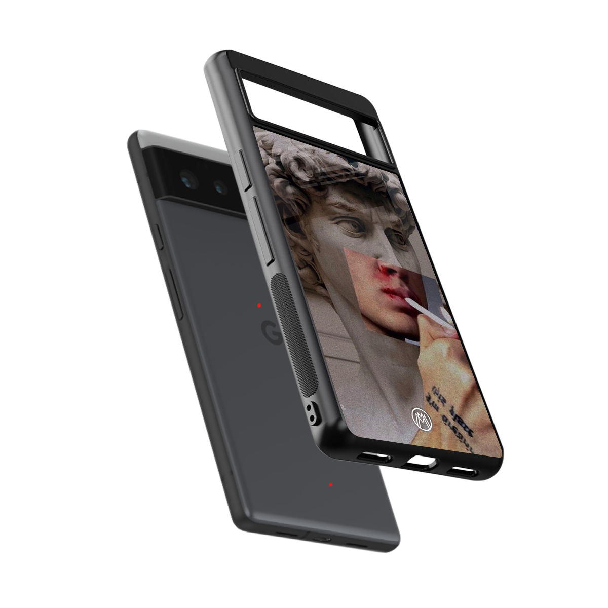 sculpted smoke back phone cover | glass case for google pixel 6