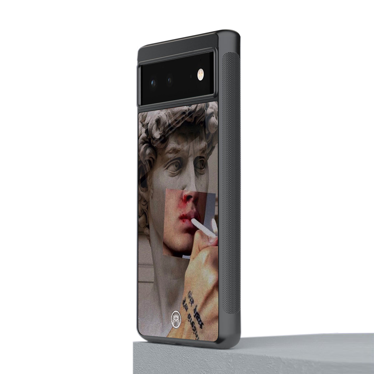 sculpted smoke back phone cover | glass case for google pixel 6