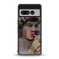 sculpted smoke back phone cover | glass case for google pixel 7 pro