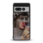 sculpted smoke back phone cover | glass case for google pixel 7 pro
