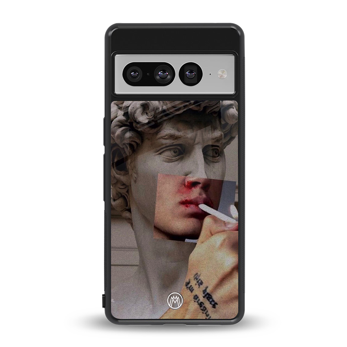 sculpted smoke back phone cover | glass case for google pixel 7 pro
