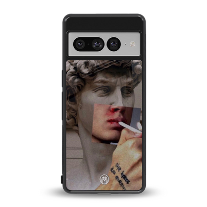 sculpted smoke back phone cover | glass case for google pixel 7 pro